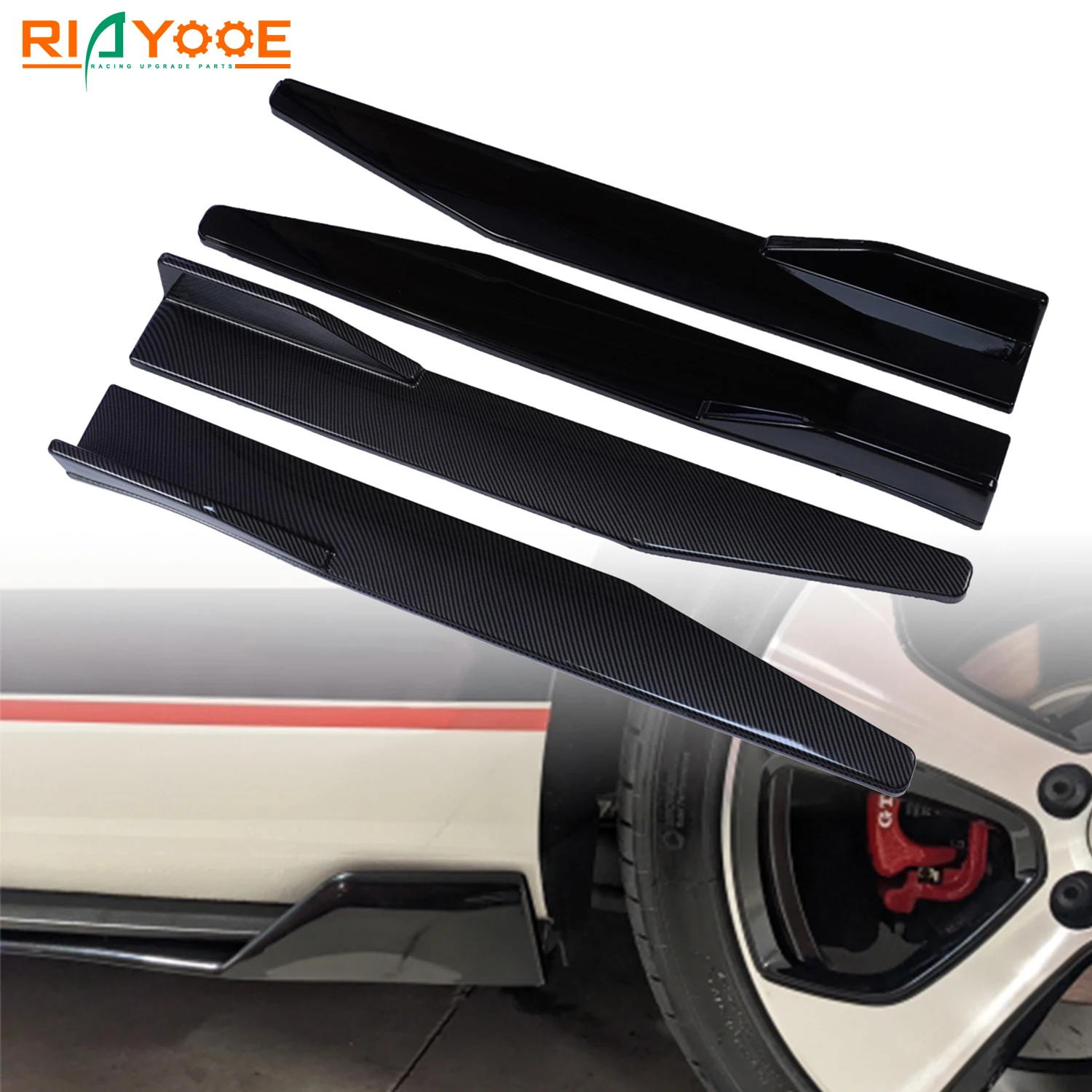 Car Universal Side Skirts 86cm For Cars Side Wing Splitter Bumper Lip