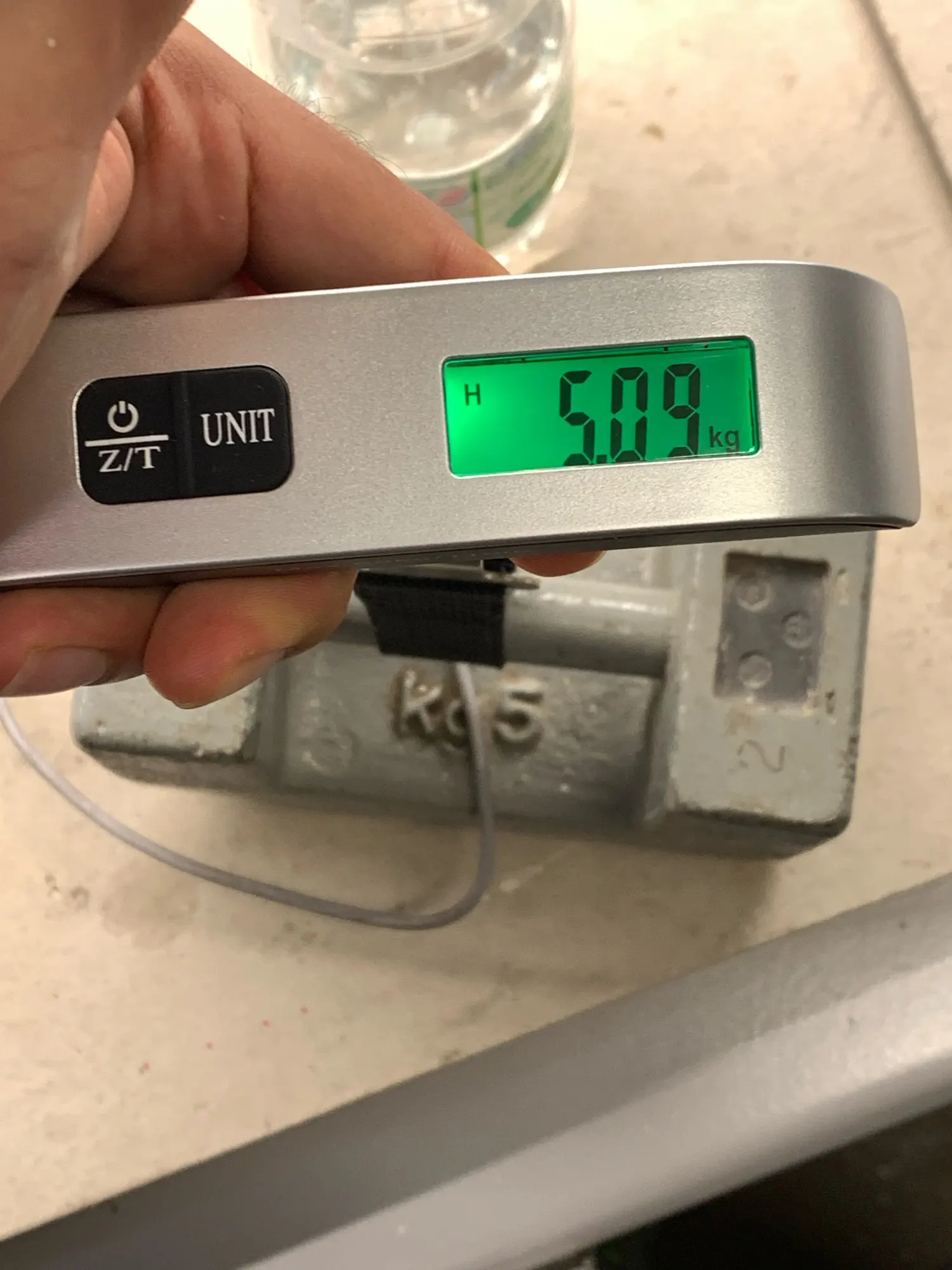Silver Portable Luggage Scale