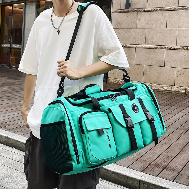 Stylish large capacity nylon travel duffel bag waterproof gym bag For men and women
