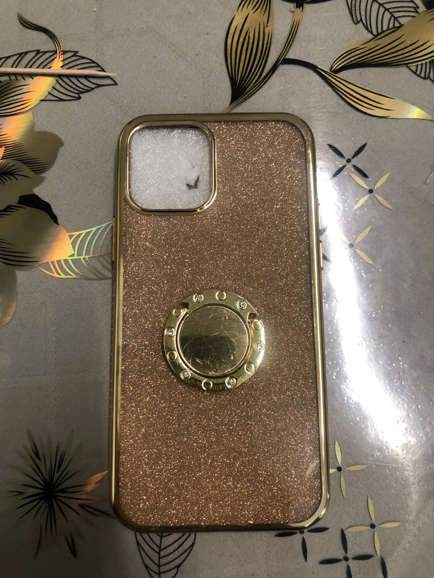 Lyxigt Bling Glitter Diamond telefonfodral för iPhone 13 12 11 Pro Max XR X XS Max 7 8 6 Plus SE Metallringhållare Soft Cover Coque
