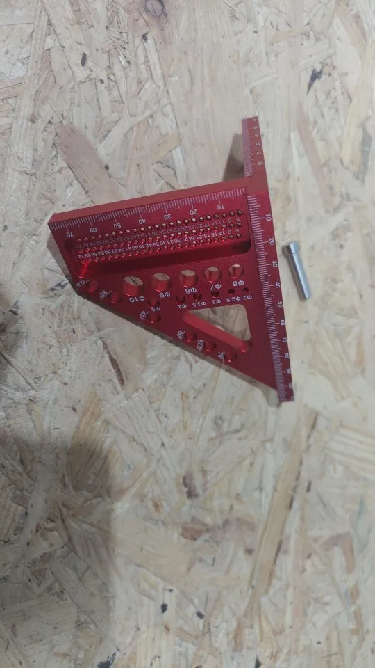 3D Multi-Angle Measuring Ruler, 45/90 Degree Woodworking Aluminum/plastic Square Protractor,Triangle Ruler Layout Measuring Tool photo review