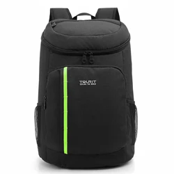 Large Capacity Insulated Waterproof Backpack Cooler Bag - L33 W19 H43 CM (Black)