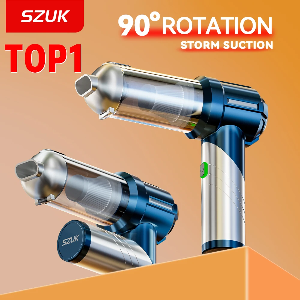 SZUK New Mini Car Vacuum Cleaner Wireless Handheld Vacuum Cleaner Cleaning Machine Strong Suction Portable Vacuum Cleaner Car 1