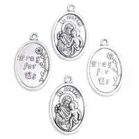 100pcs of St. Joseph with Child Pray For Us Religious Medal Pendant 2