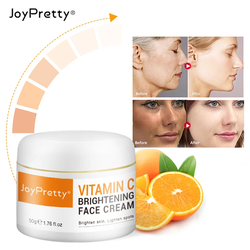 Vitamin C Whitening Face Cream Brighten Skin Facial Cream Deep Skin Care Removes Face Spots Firm Skin Care niacinamide fruit acid body milk brightens skin tone removes chicken skin hydrates and moisturizes body milk skin whitening