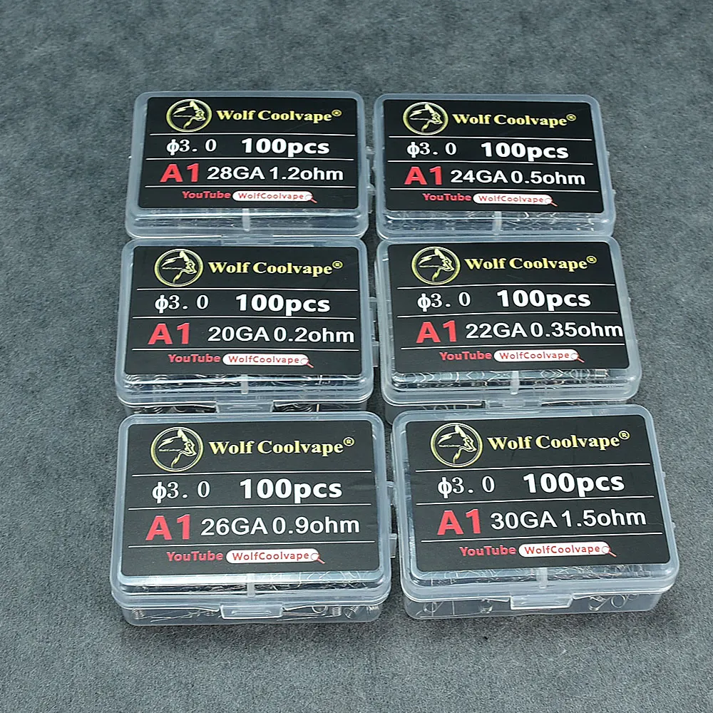 100pcs wick wire coil premade coil A1 Pre Coiled Fused Clapton