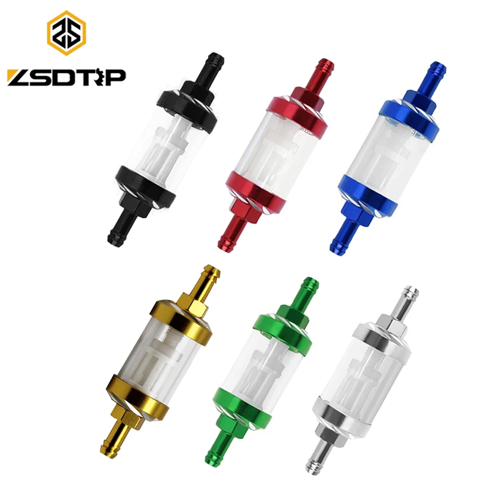 

ZSDTRP CNC Universal Gas Fuel Oil Filters 6mm/8mm Oil Filter Motorcycle Accessories For ATV Dirt Pit Bike Automobile Motocross