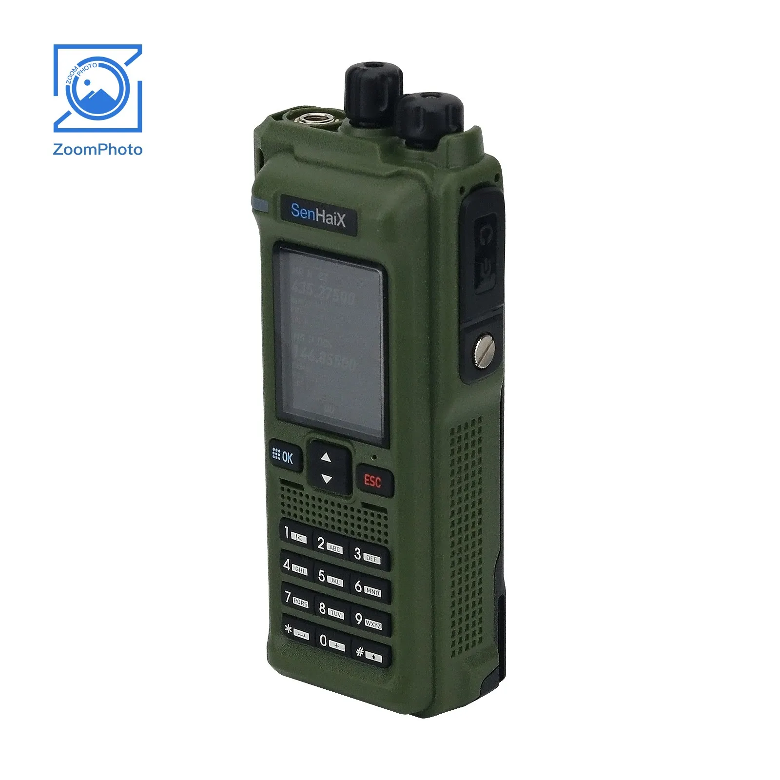 GT-12 10W Multi-band Handheld Walkie Talkie 2-Inch LED Color Screen Built-in Bluetooth Support FM/AM/UHF/VHF