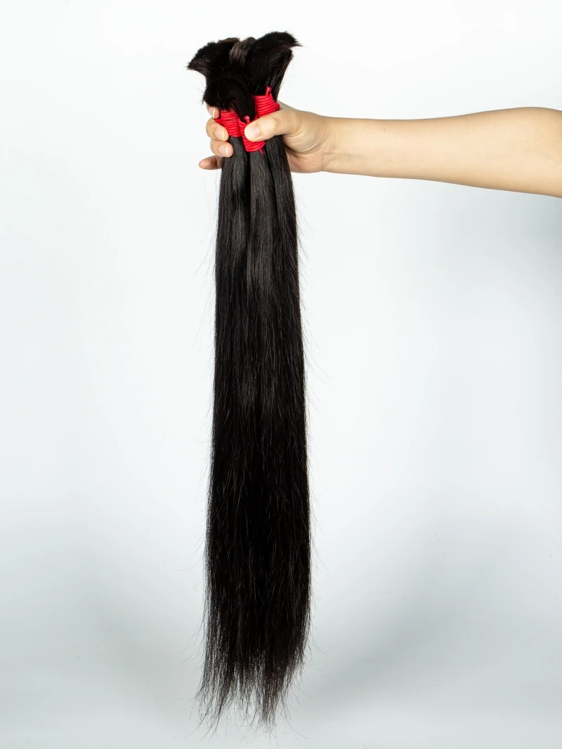 Egyenesen Elhízott termet Emberi haja számára braiding 26 28 hüvelykes nincs vetülékfonallal 100% Töretlen haja Göndör Emberi braiding haja kiterjesztések számára boho braids