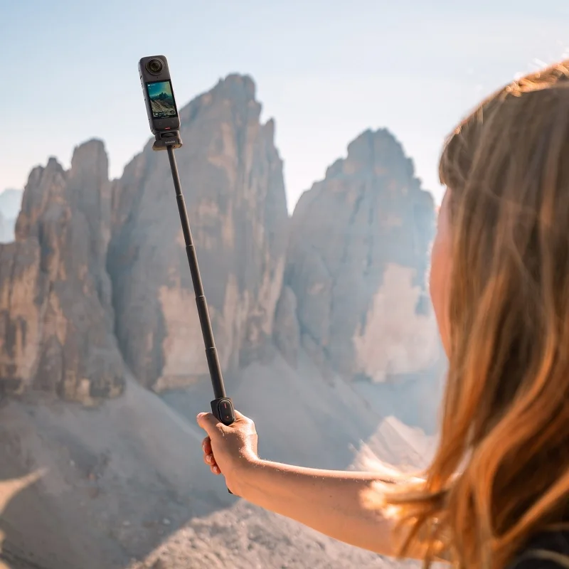 Insta360 X4 Foldable 2-in-1 Selfie Stick 1/4" Mount Accessories For Insta 360 X 4 Original selfie stick