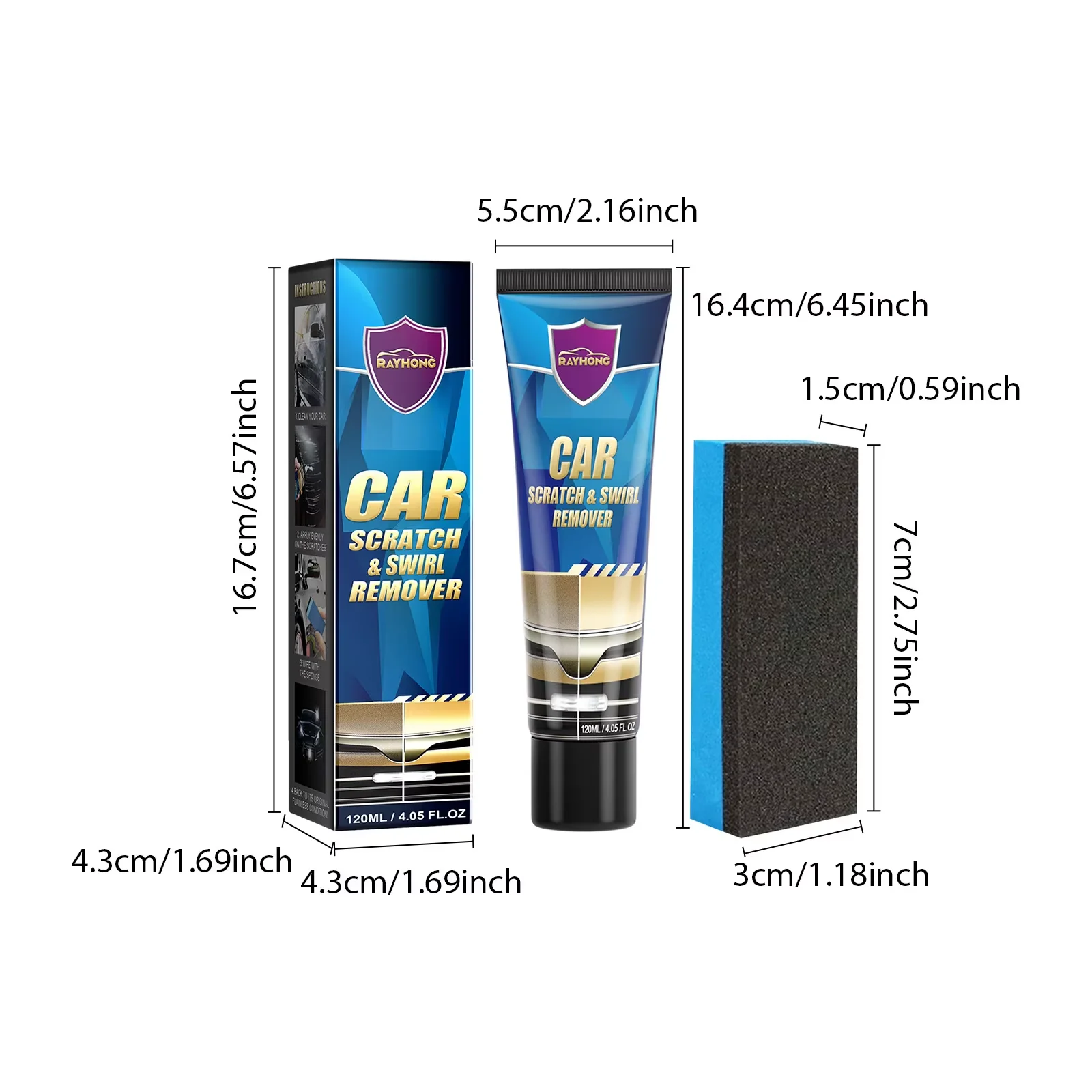 Car Scratch Repair Kit Auto Body Paint Restorer Wax