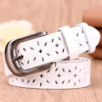 Haute qualité résistant à l'usure et imperméable en cuir Pu noir affaires jupes décontractées accessoires femmes ceintures jean ceintures Vintage 4