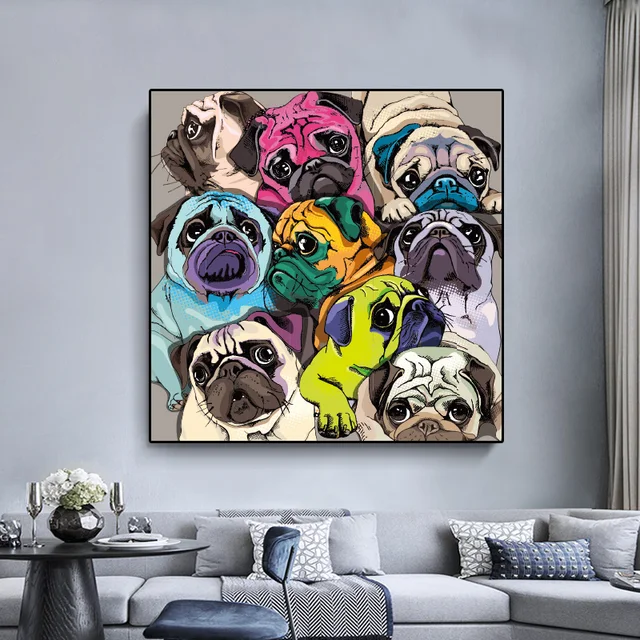 Shop pug wall art Deals