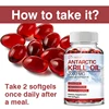 Antarctic Krill Oil - Supports Brain,Cardiovascular,Joint,Eye & Skin Health - Omega-3 EPA, DHA, Astaxanthin - 120 Capsules