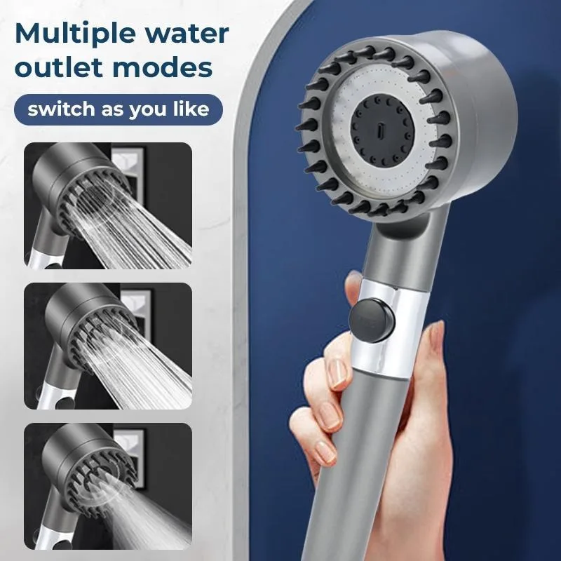 High Pressure Filtered Shower Head with Handheld 3 Spray Modes Anti Clog Nozzles Detachable Hose for Hard Water Bathroom 2