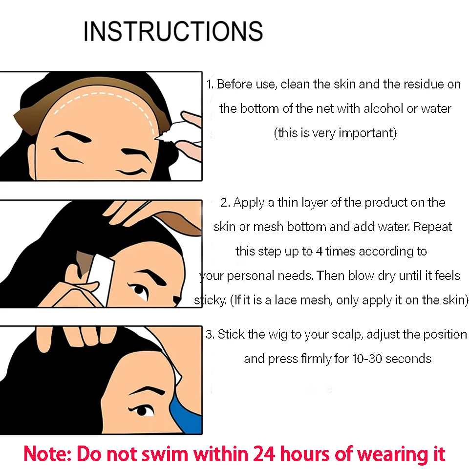 Waterproof Glue For Hair Wig Glue For Lace Front Wig Toupee Closure Hair Extension And Remover Super Bonding Adhesive wig glue hair bonding glue lace wig glue wig glue remover 1-5PC