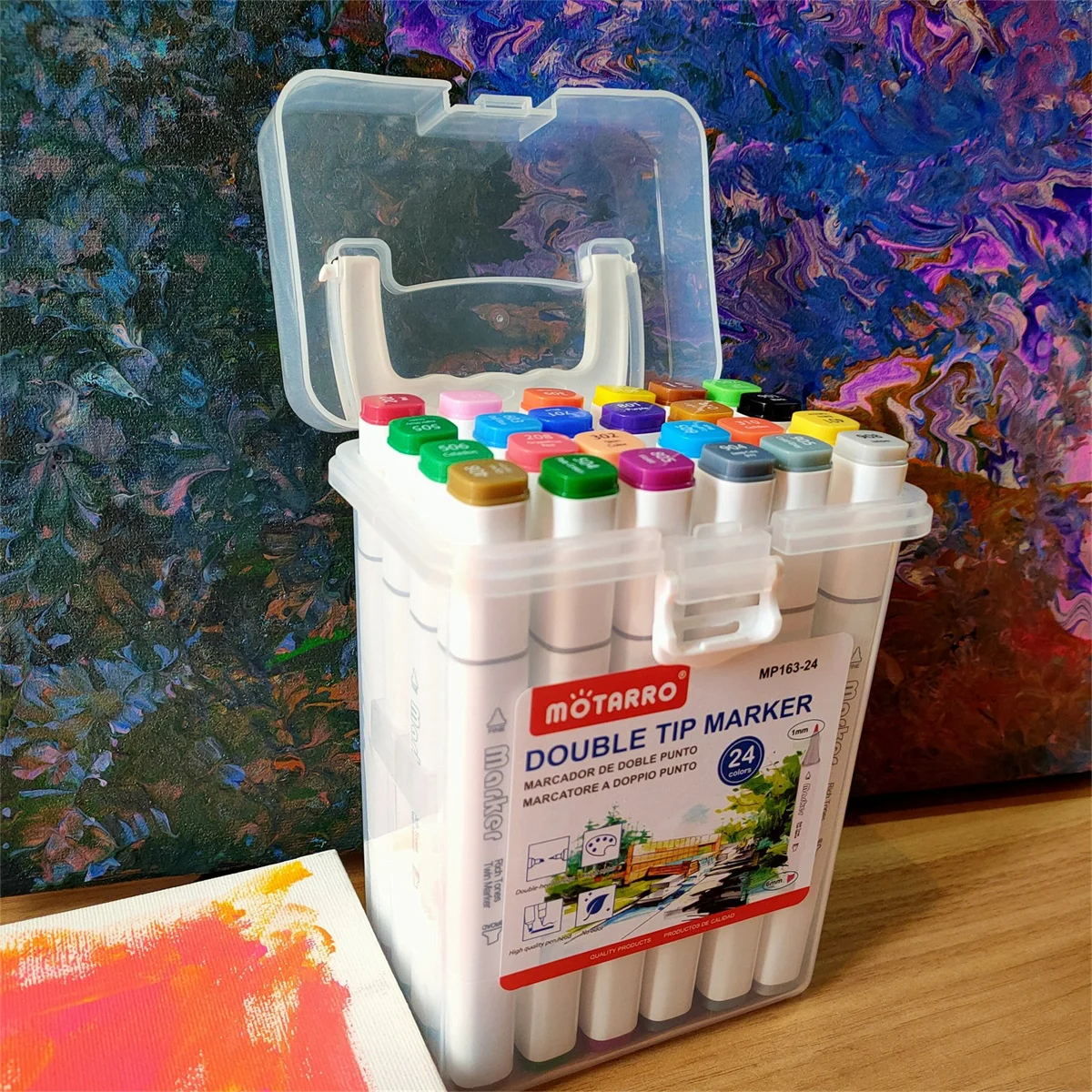 Kekelele Dual Tip Markers for Kids, Washable Set, Art with Stand Portable  Box, Gift For Kids (24 Colours)