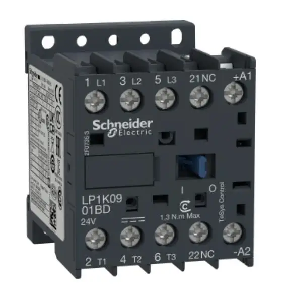 

LP1K0901BD TeSys K контактор-3P-AC-3 = 440 В 9 A - 1 NC aux. -Катушка 24 В постоянного тока