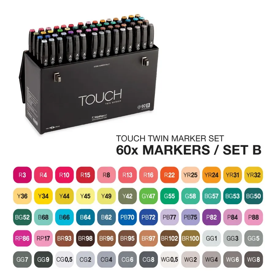 Touch Набор маркеров Twin 60 цветов