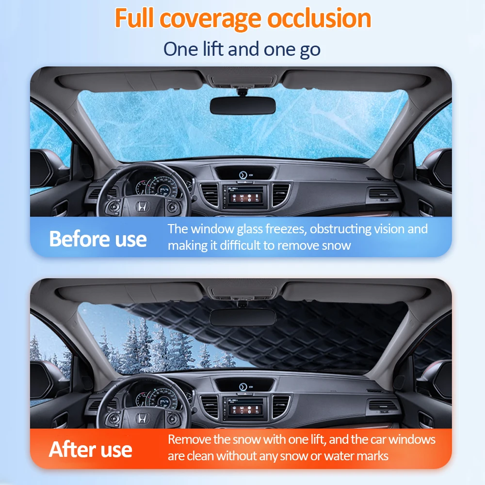 thumbnail image 2 of Aazon.co: COFSODI 142-inch Car Windshield Exterior Ice And Snow Cover 2 of 11