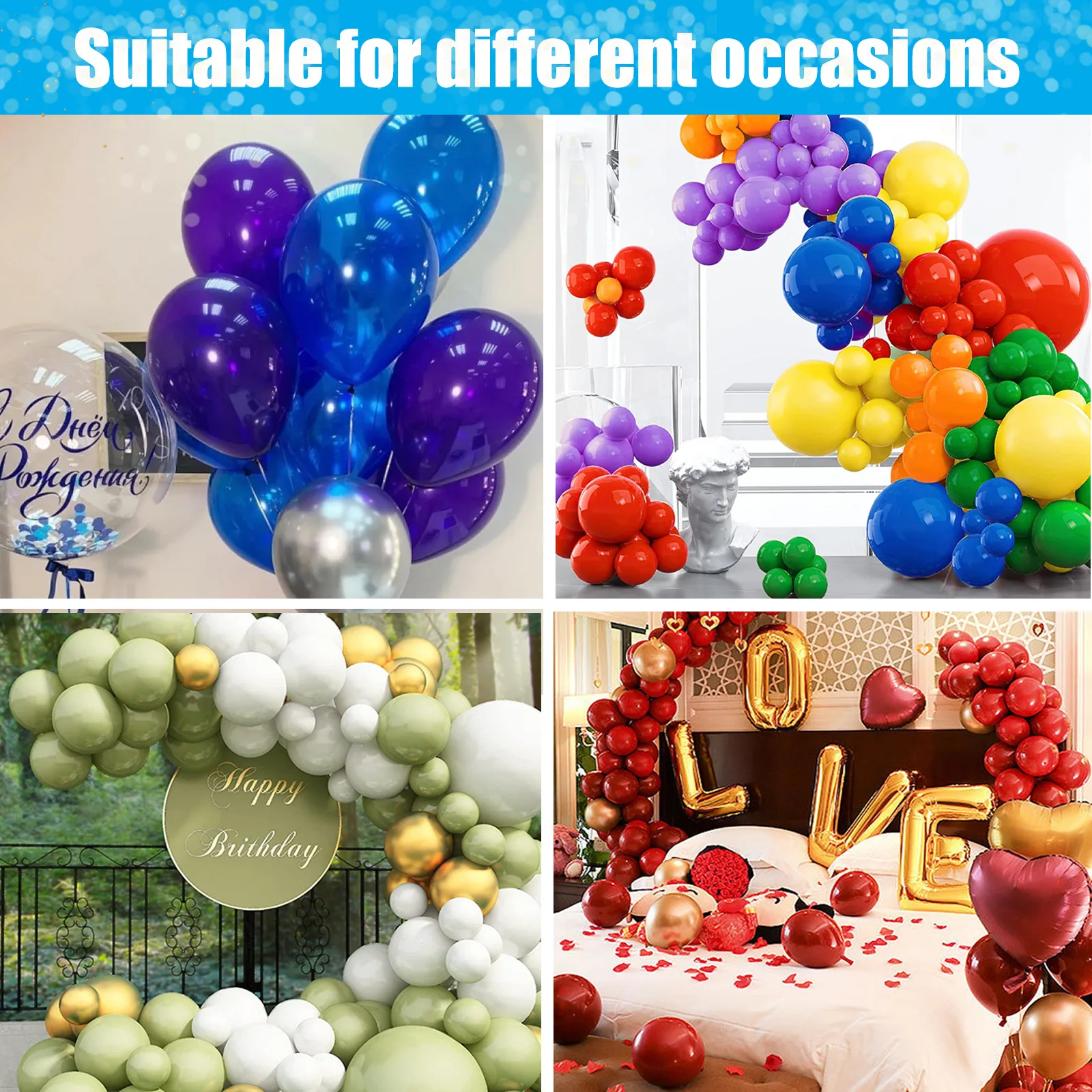 Jue-Fish 100ml Shiny Glow Balloon Spray Anti-Fading Polished Atmosphere Party Wedding Christmas Enhance Balloon Precise Mist