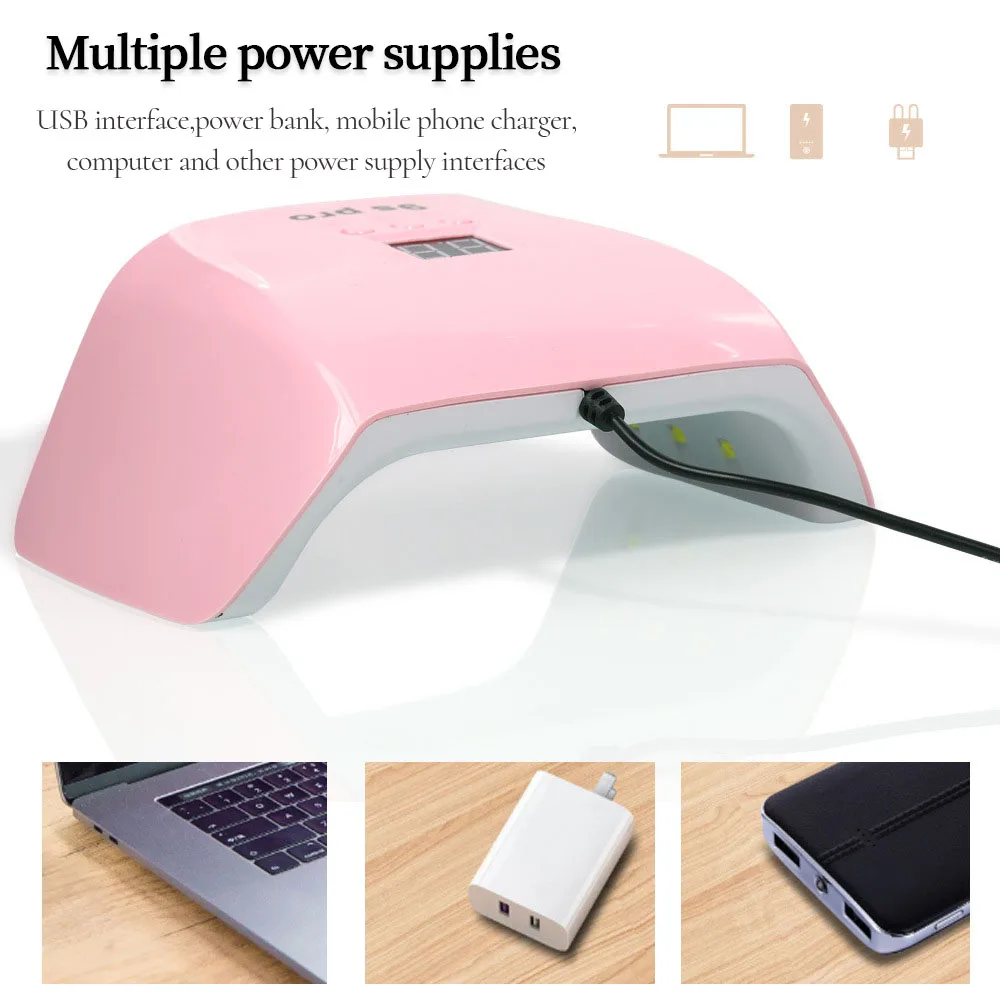 9SPro Trapezoidal Nail Gel Dryer Lamp 24 LED Beads Nail Phototherapy Machine Professional Manicure Tool Integrated USB Equipment 2