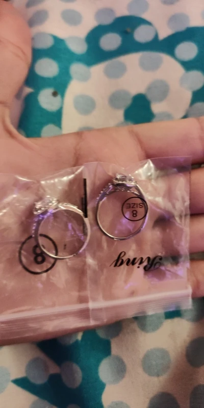 Classic Silver Color Wedding Rings photo review