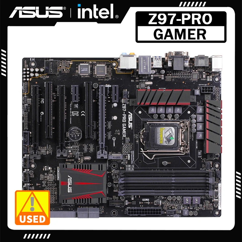 ASUS Z97-PRO oyuncu anakart 1150 anakart DDR3 Core i7 4790K i5 4670K Cpus  Intel Z97 pci-e 3.0 32GB ATX M.2 SATA3 6 × USB3.0 - AliExpress