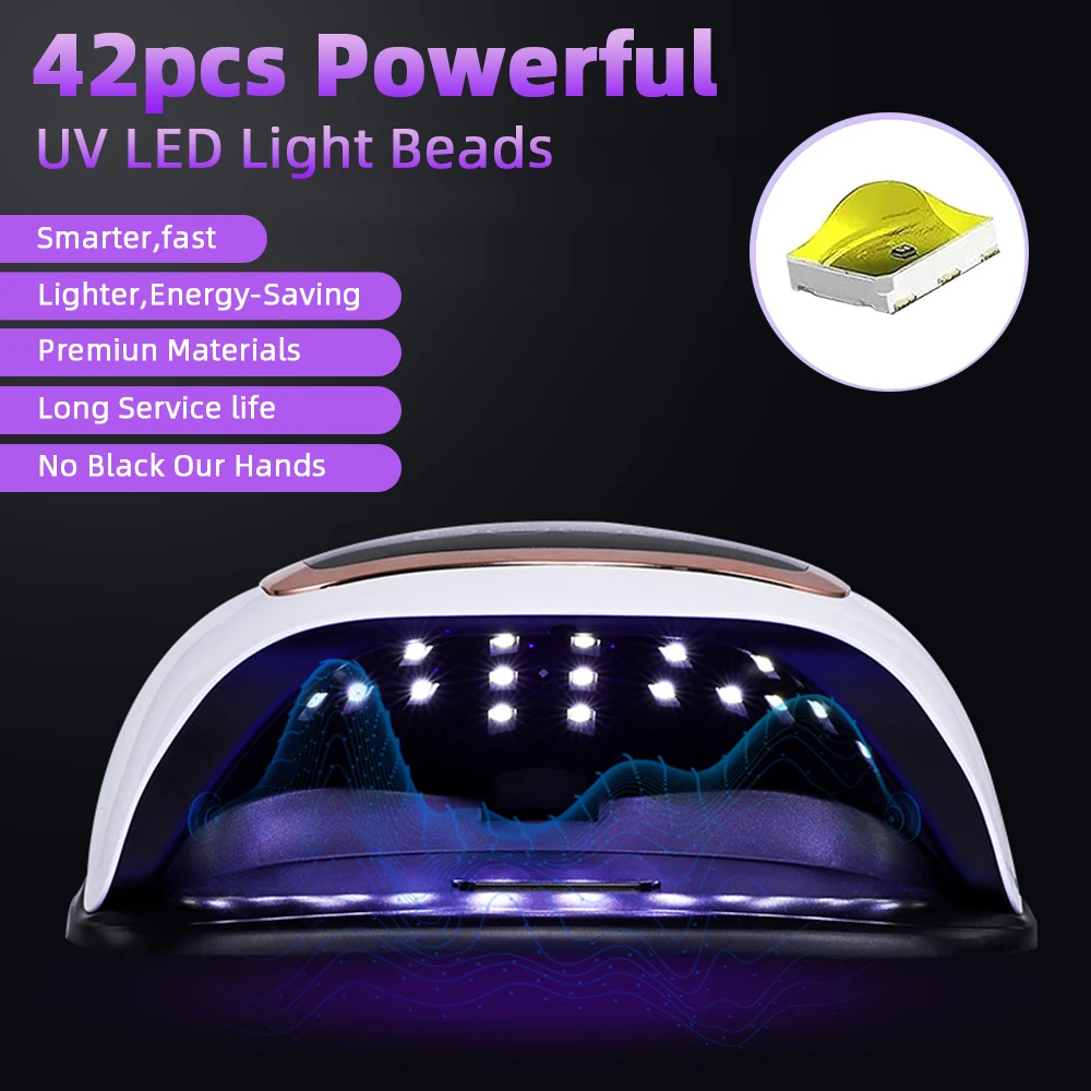 UV LED Lamp For Nails Drying Manicure Lamp With Memory Function LCD Display 168W Professional LED Nail Lamp Nail Art Salon Tools - Image 5