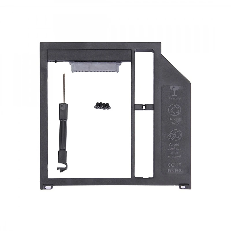 2.5 Pollici Sata3 Hard Disk Drive Hdd Caddy Adapter Bay Staffa Per Apple Macbook (Nero)