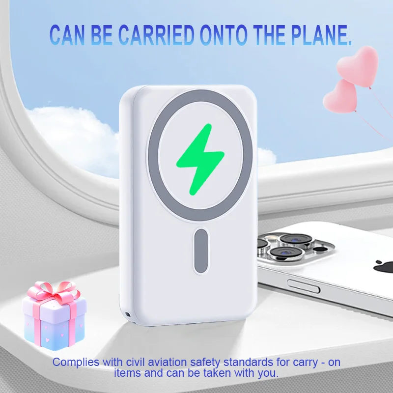 5000 Mah 5W Magnetic Wireless Mobile Phone Power Supply Set with Bracket Digital Display 5000 Mah Power Supply Set 2