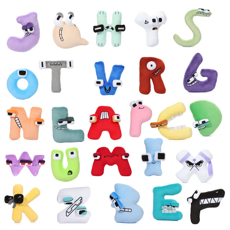 alphabet O lore plush a-z letters 0-9 number doll soft 751