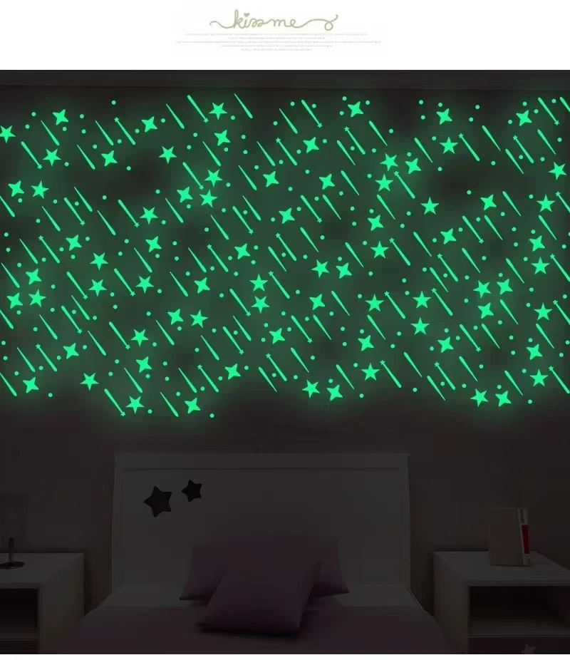 Luminous Moon Stars Wall Stickers for Kids Room Bedroom Decor Glow in The Dark Earth Wall Decals Noctilucent Stickers Home Decor