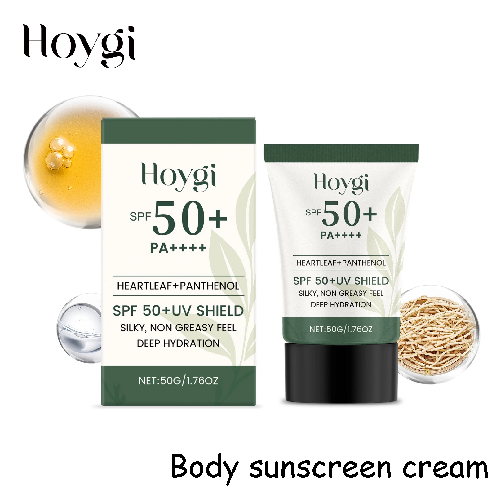 Hoygi Moisturize Sunscreen Cream Prevent Sunburn Moisturizing Reduce Redness Light Texture Non-sticky Gentle Sunblock Lotion