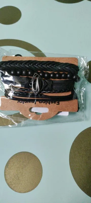 Pulseiras de Couro Trançado Temáticas Ajustáveis photo review