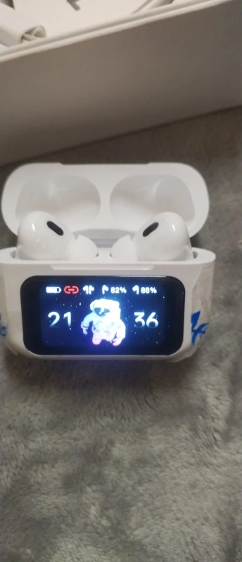 Casti Bluetooth A9 Pro ANC cu Ecran Color Tactil si Incarcare Wireless photo review