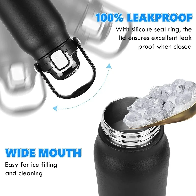 Borraccia Termica 2 Litri In Acciaio Inox - Mantiene Freddo 24h E Caldo 12h, Senza BPA, Ideale Per Sport E Viaggi