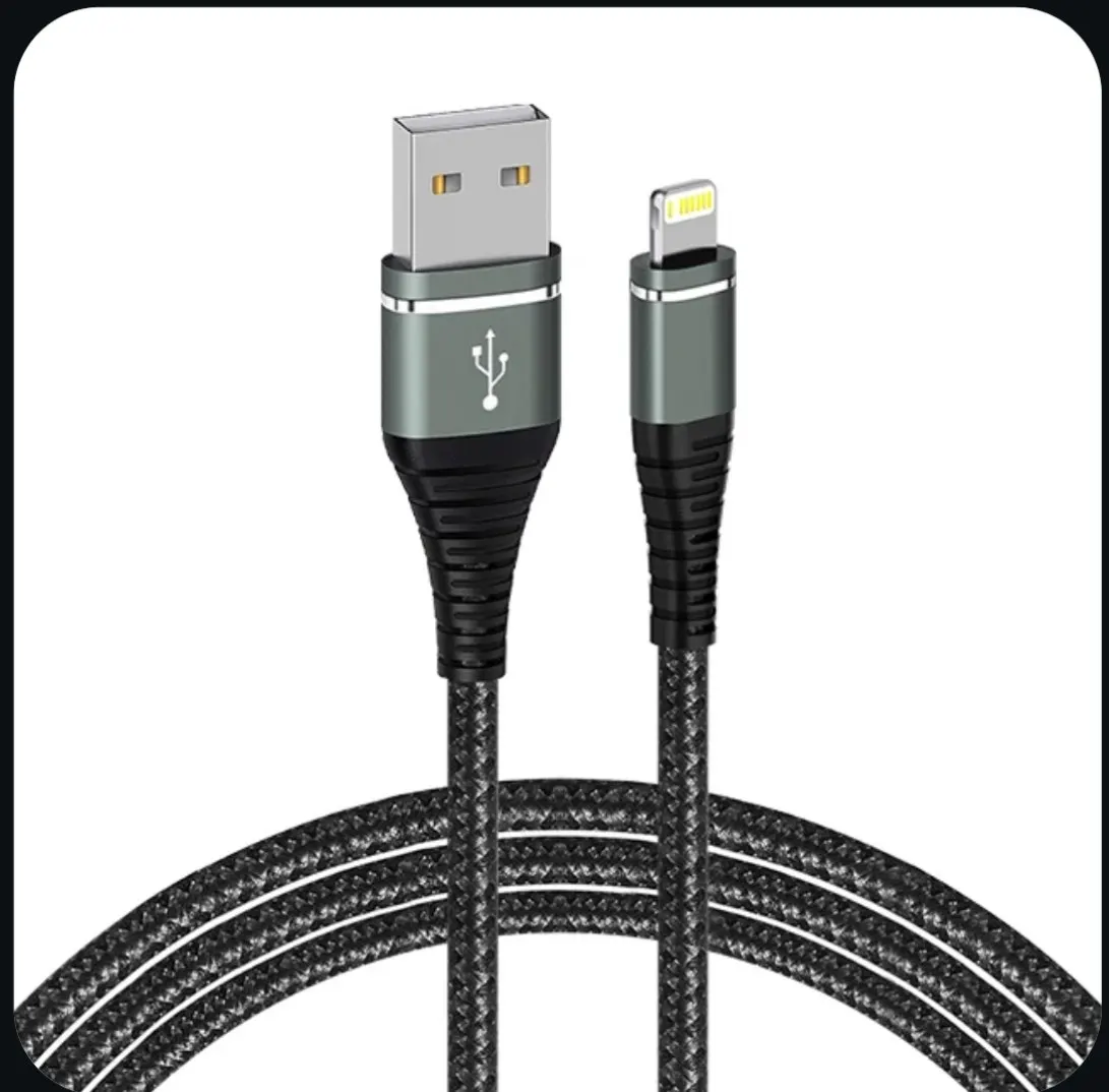 Lightning Cable USB Original Fast Charging Cord for Iphone 14 13 12 11 Pro Max XS X XR 7 8 6 Plus SE Nylon Braided Charger Cord photo review