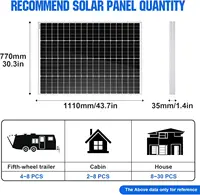 Module solaire monocristallin ECO-WORTHY, panneau solaire 170 W, 12 V, idéal pour la charge de batteries 12 V pour caravanes, jardins, camping-cars, bateaux et toits de maisons 6