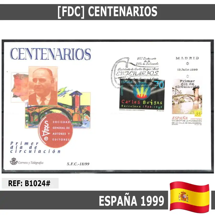 B1024 # Spagna 1999. Fdc Centennial Series I (Ns)