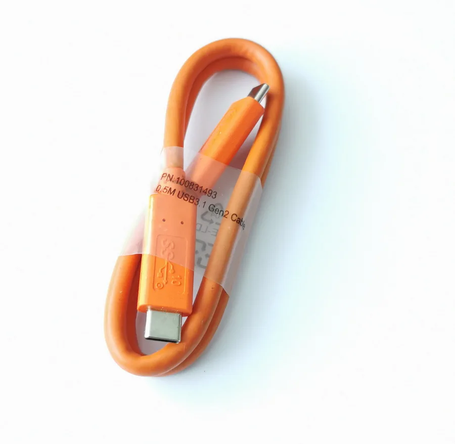 Orange USB-C to USB-C CABLE Cord 20in/50cm For LaCie External Portable Hard Drive Rugged 3.0 2TB External Hard Drive E-62