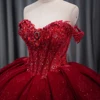 Short Sleeves Quinceanera Dress Lace Crystal Ball Gown Beading Corset Sweetheart Sweet 16 Dress Vestido De 15 Anos 6810 4