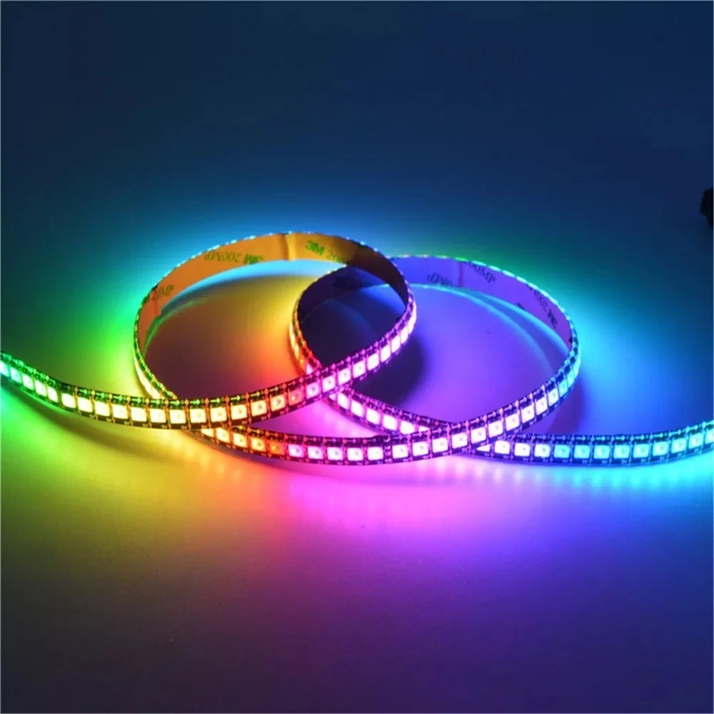 SK6812 WS2812B LED Strip Individual Addressable Light 30leds/m 60leds/m 144leds/m White Black PCB RGB Color LED Pixel Strip
