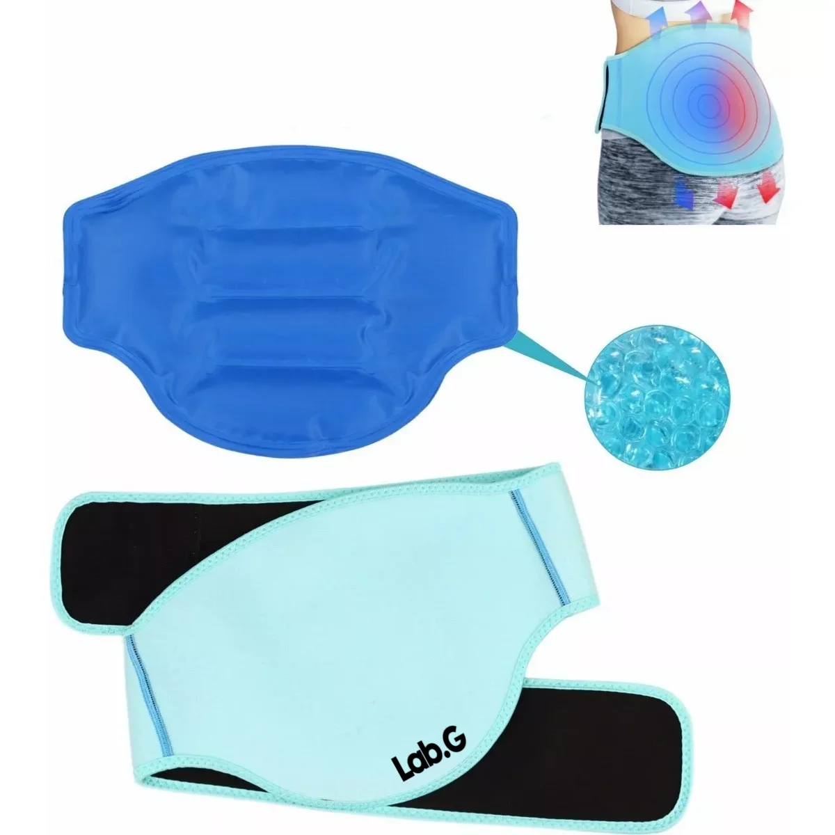 Blue Back Pain Relief Heat Cold Lab Gel Pad