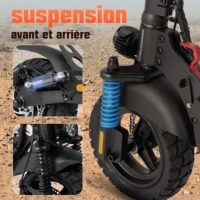 Trottinette Électrique 800W Pliable 10 Pouces Tout-Terrain, 25-35km/h, Batterie 48V, Suspension Double, Écran LED, Charge 120kg 7