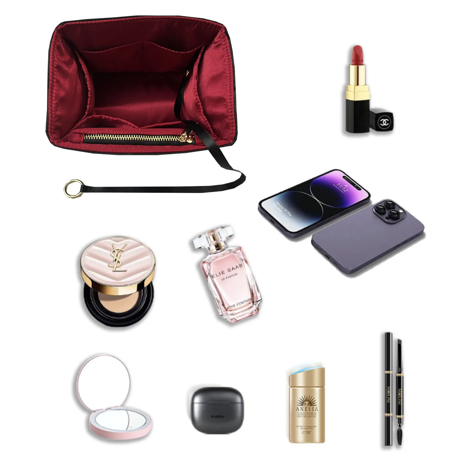 For Picotin 18 22 26 Insert Bags Organizer Makeup Handbag Organize Inner Purse Portable base shaper Premium Silky(Handmade） 6