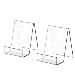Clear Acrylic Display Easel Holder for Books, Albums, and Artworks (Clear)