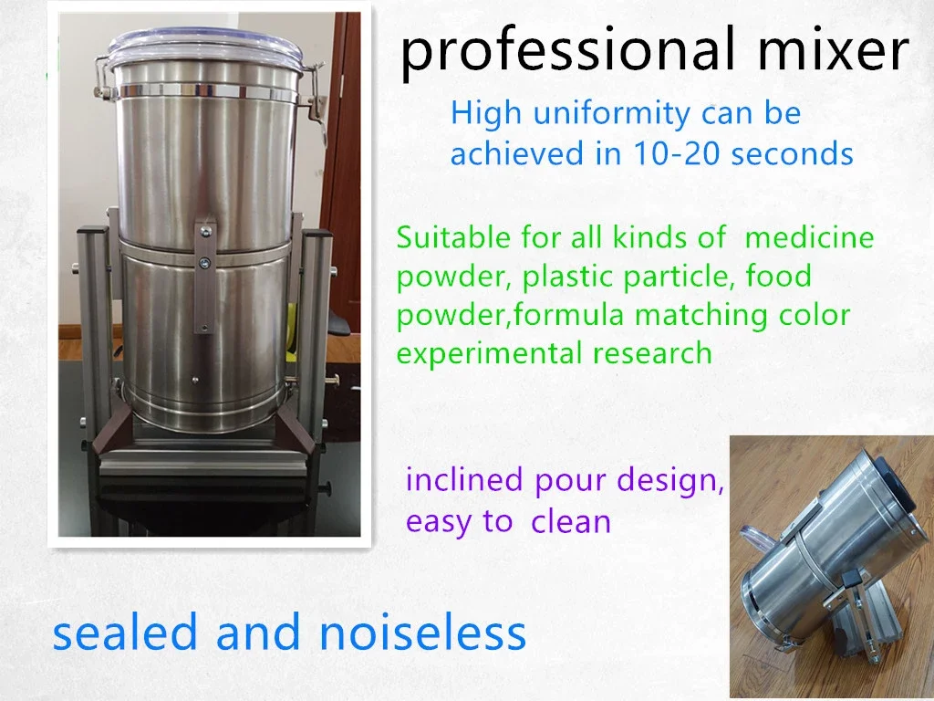 220v 50hz 60w 4L 0.1-3kg Lab Powder Cosmetic Desktop Plastic Pellets Medical Material Color Powder Mixer Mixing Machine 3
