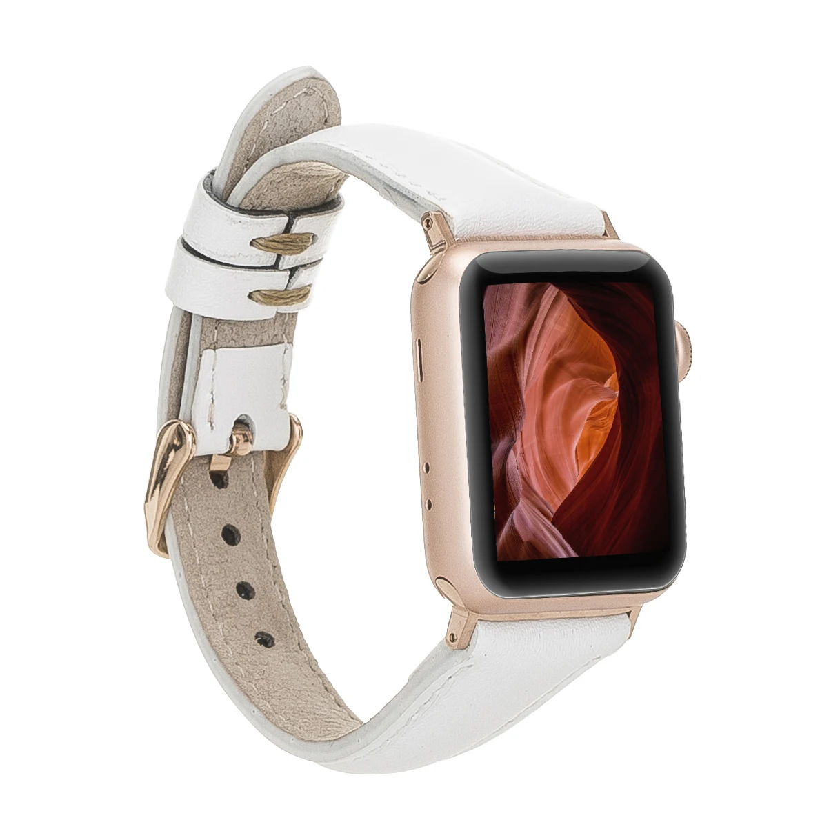 

BOULETTA SLIM Genuine Leather Handmade Watchband Cord for Apple iWatch 38-40-41-42-44-45mm Size and Connector Options