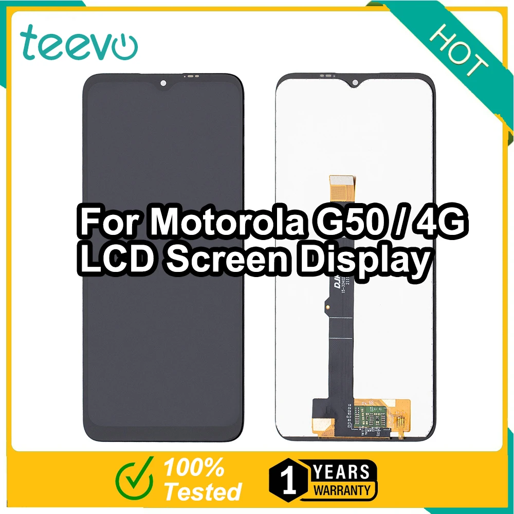 

ЖК-дисплей Teevo для Motorola G50/4G экран и сенсорный экран дигитайзер черный